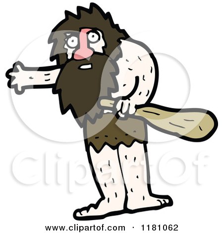 Cartoon of a Caveman - Royalty Free Vector Illustration by lineartestpilot