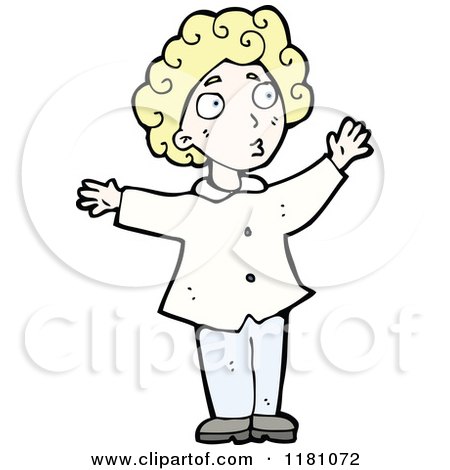 Cartoon of a Woman - Royalty Free Vector Illustration by lineartestpilot
