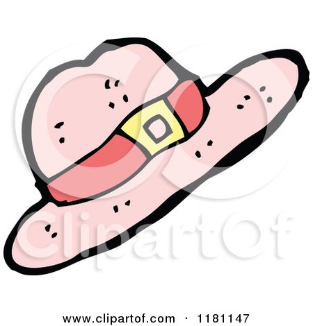 Cartoon of a Women's Hat - Royalty Free Vector Illustration by lineartestpilot
