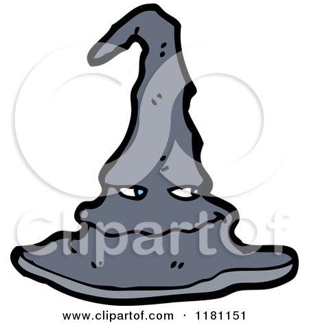 Cartoon of a Witches Hat - Royalty Free Vector Illustration by lineartestpilot
