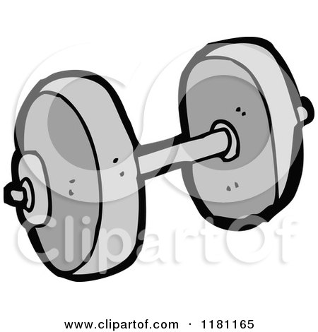 Cartoon of a Barbell - Royalty Free Vector Illustration by lineartestpilot