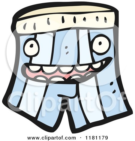 Cartoon of Men's Underwear - Royalty Free Vector Illustration by lineartestpilot