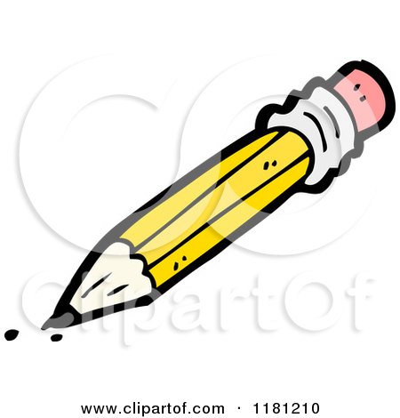 Cartoon of a Pencil - Royalty Free Vector Illustration by lineartestpilot