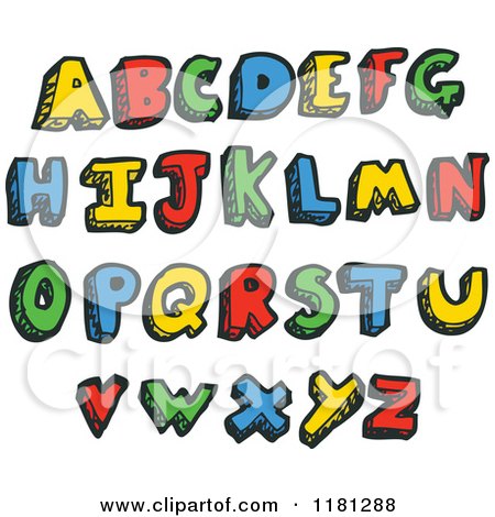 Cartoon of the Alphabet - Royalty Free Vector Illustration by lineartestpilot