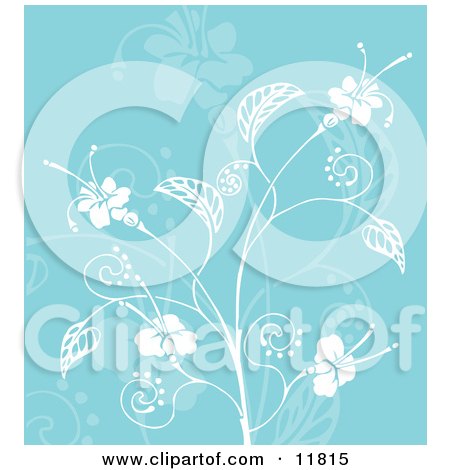Blue Flower Background Clipart Illustration by AtStockIllustration