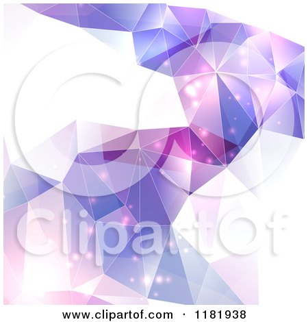 Clipart of a Background of Purple Triangle Prisms - Royalty Free Vector Illustration by KJ Pargeter
