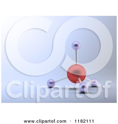 Clipart of a 3d Model of Methane - Royalty Free CGI Illustration by Mopic