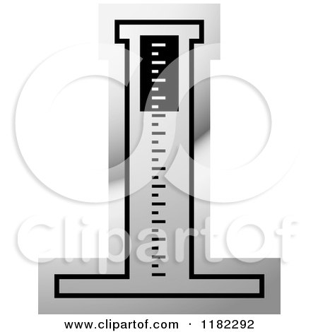 Clipart of a Silver Medical Measuring Device Icon - Royalty Free Vector Illustration by Lal Perera