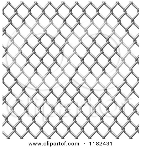 Clipart of a Seamless Chain Link Fence Pattern - Royalty Free Vector Illustration by AtStockIllustration