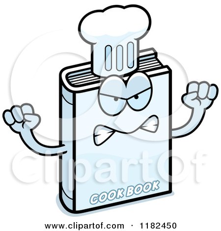 Cartoon of a Mad Cook Book Mascot - Royalty Free Vector Clipart by Cory Thoman