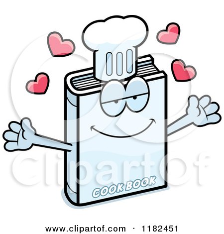 Cartoon of a Loving Cook Book Mascot - Royalty Free Vector Clipart by Cory Thoman