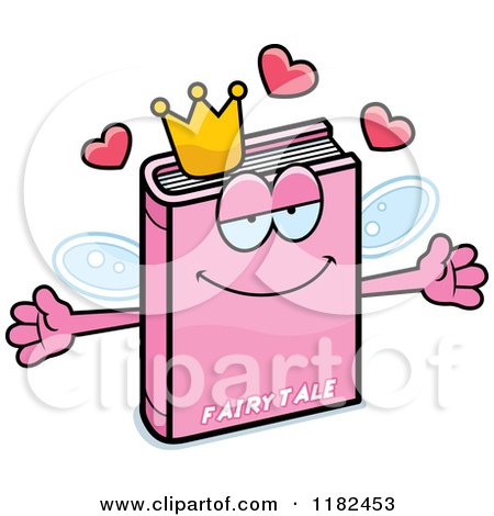 Cartoon of a Loving Pink Fairy Tale Book Mascot - Royalty Free Vector Clipart by Cory Thoman