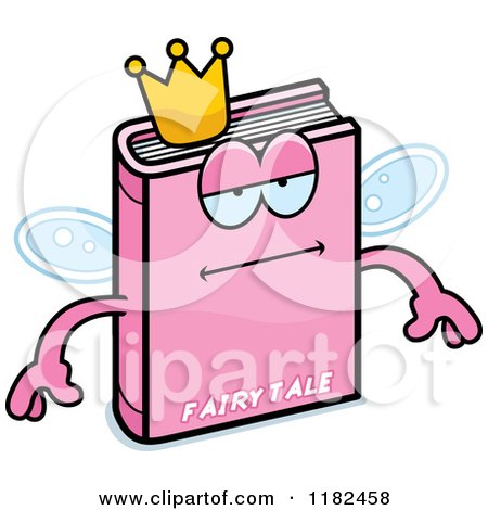 Cartoon of a Bored Pink Fairy Tale Book Mascot - Royalty Free Vector Clipart by Cory Thoman