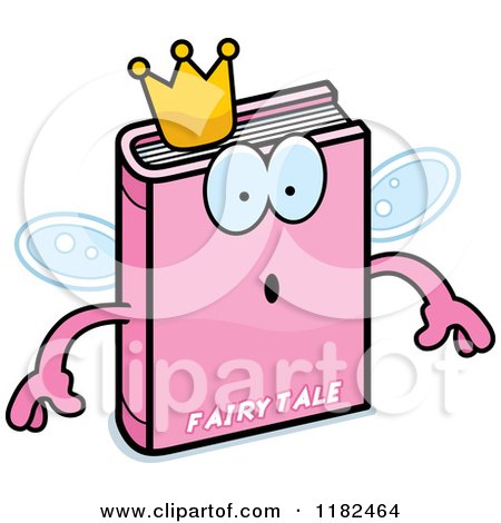 Cartoon of a Surprised Pink Fairy Tale Book Mascot - Royalty Free Vector Clipart by Cory Thoman