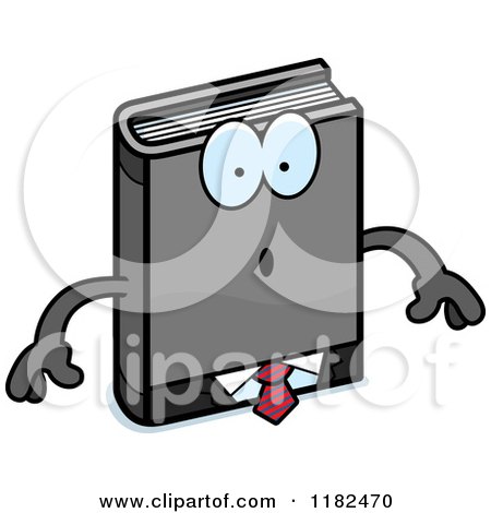 Cartoon of a Surprised Business Book Mascot - Royalty Free Vector Clipart by Cory Thoman