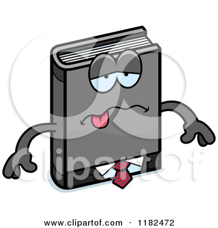 Cartoon of a Sick Business Book Mascot - Royalty Free Vector Clipart by Cory Thoman