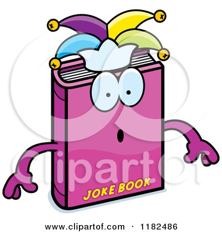Cartoon of a Surprised Jester Joke Book Mascot - Royalty Free Vector Clipart by Cory Thoman