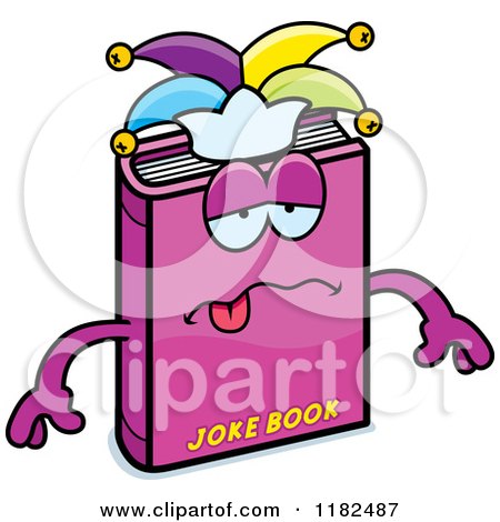 Cartoon of a Sick Jester Joke Book Mascot - Royalty Free Vector Clipart by Cory Thoman