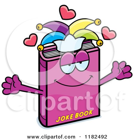 Cartoon of a Loving Jester Joke Book Mascot - Royalty Free Vector Clipart by Cory Thoman
