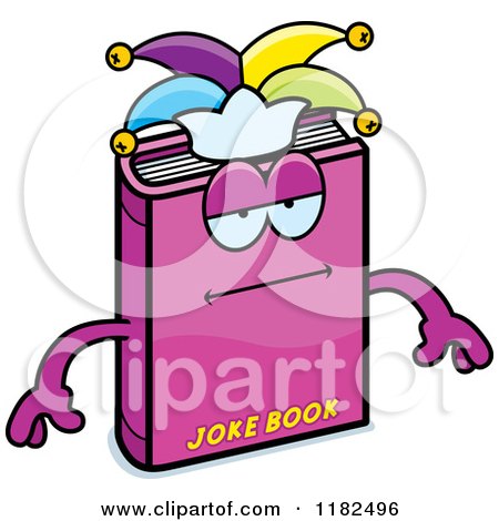 Cartoon of a Bored Jester Joke Book Mascot - Royalty Free Vector Clipart by Cory Thoman