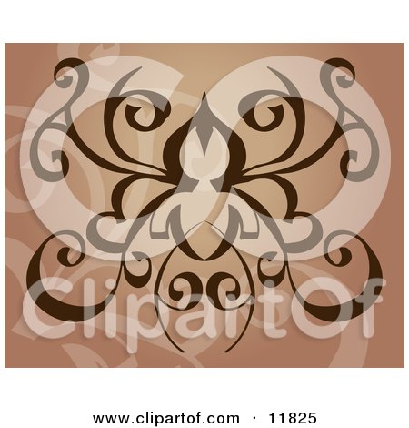 Brown Tatoo Design Clipart Illustration by AtStockIllustration