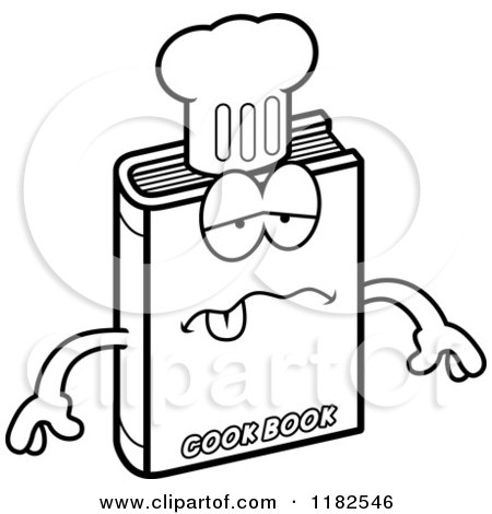 Cartoon of a Black and White Sick Cook Book Mascot - Royalty Free Vector Clipart by Cory Thoman
