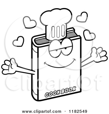 Cartoon of a Black and White Loving Cook Book Mascot - Royalty Free Vector Clipart by Cory Thoman