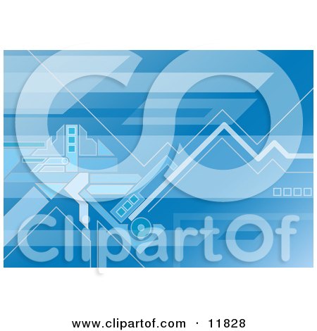 Blue Technology Background Clipart Illustration by AtStockIllustration