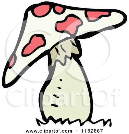 Cartoon of Toadstools - Royalty Free Vector Illustration by lineartestpilot