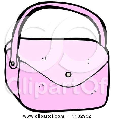Cartoon of a Ladies Purse - Royalty Free Vector Illustration by lineartestpilot