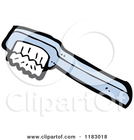 Cartoon of a Toothbrush - Royalty Free Vector Illustration by lineartestpilot
