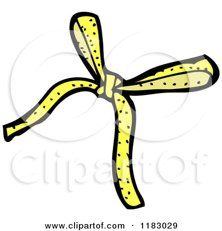 Cartoon of a Ribbon Tied in a Bow - Royalty Free Vector Illustration by lineartestpilot
