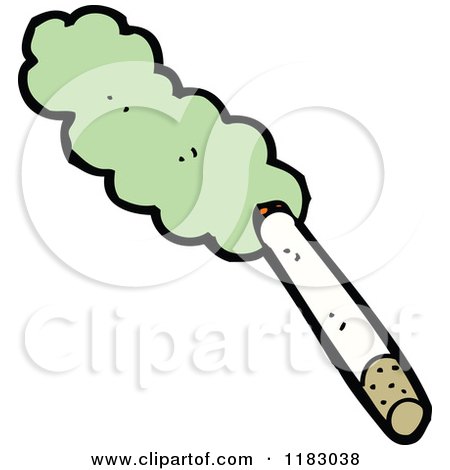 Cartoon of a Cigarette - Royalty Free Vector Illustration by lineartestpilot