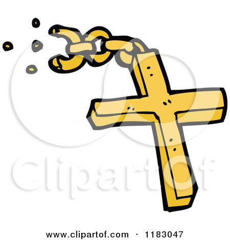 Cartoon of a Christian Cross - Royalty Free Vector Illustration by lineartestpilot