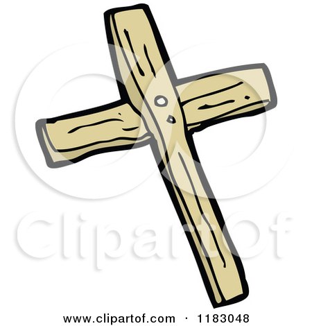 Cartoon of a Christian Cross - Royalty Free Vector Illustration by lineartestpilot