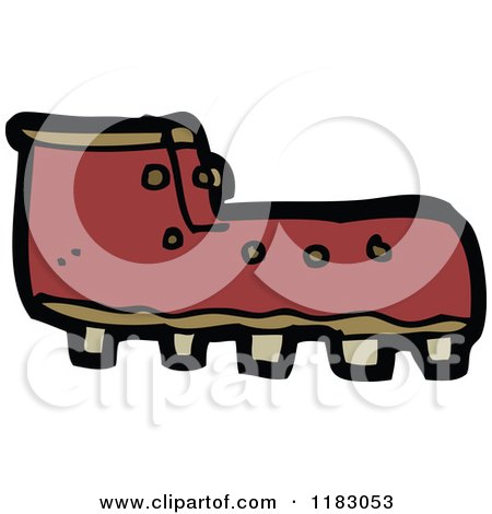 Cartoon of a Boot - Royalty Free Vector Illustration by lineartestpilot