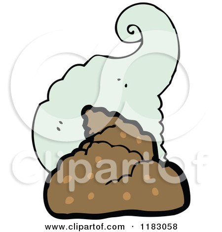 Cartoon of a Pile of Stinking Pile of Poop - Royalty Free Vector Illustration by lineartestpilot