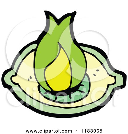 Cartoon of a Flaming All Seeing Mystic Eye - Royalty Free Vector Illustration by lineartestpilot