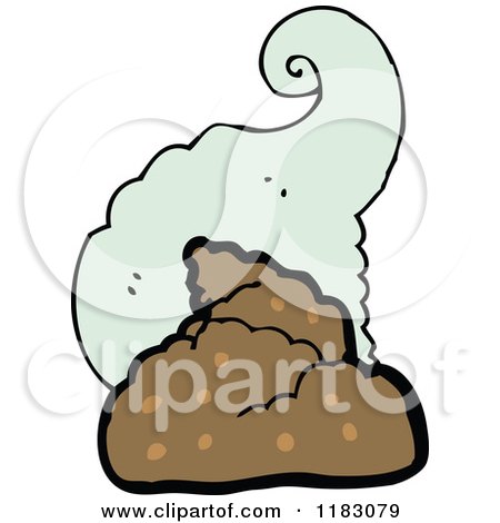 Cartoon of a Stnking Pile of Poop - Royalty Free Vector Illustration by lineartestpilot