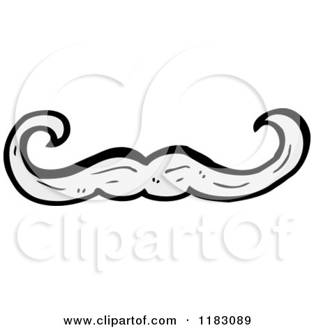 Cartoon of a Mustache - Royalty Free Vector Illustration by lineartestpilot