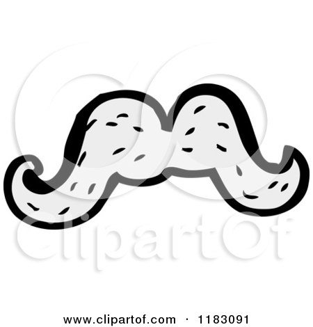 Cartoon of a Mustache - Royalty Free Vector Illustration by lineartestpilot