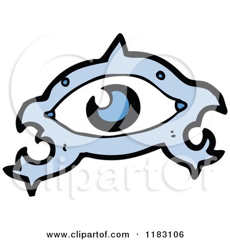 Cartoon of an All Seeing Mystic Eye - Royalty Free Vector Illustration by lineartestpilot