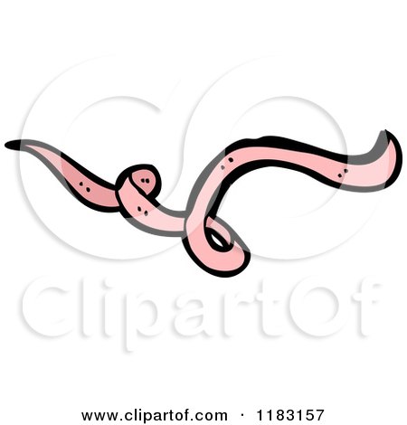Cartoon of a Pink Ribbon - Royalty Free Vector Illustration by lineartestpilot