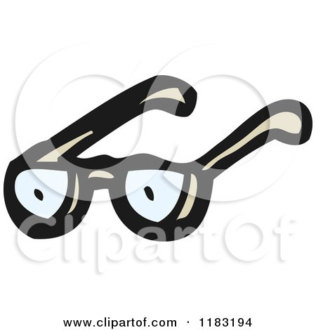 Cartoon of Eyeglasses - Royalty Free Vector Illustration by lineartestpilot