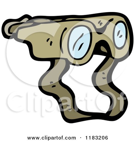 Cartoon of Binoculars - Royalty Free Vector Illustration by lineartestpilot