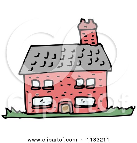 Cartoon of a House - Royalty Free Vector Illustration by lineartestpilot