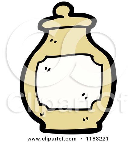 Cartoon of a Honey Jar - Royalty Free Vector Illustration by lineartestpilot