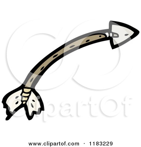 Cartoon of an Arrow - Royalty Free Vector Illustration by lineartestpilot