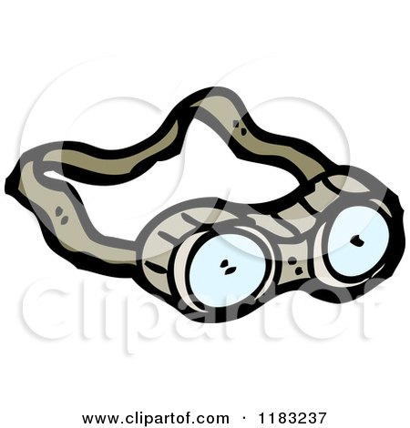 Cartoon of Swimming Goggles - Royalty Free Vector Illustration by lineartestpilot