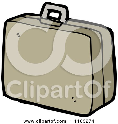 Cartoon of a Briefcase - Royalty Free Vector Illustration by lineartestpilot